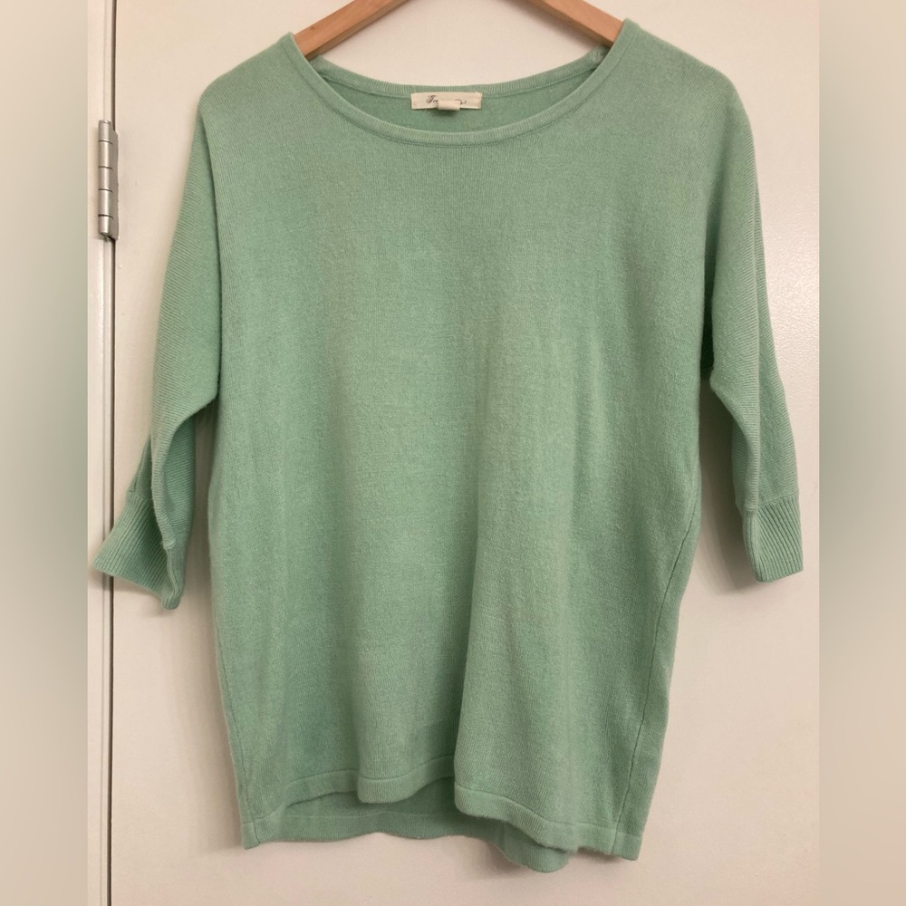 Forever 21 Green Quarter Sleeve Sweater